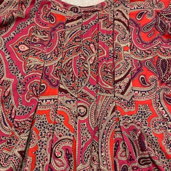 Weekend Max Mara Paisley Boho Top Size S - Picture 3 of 6